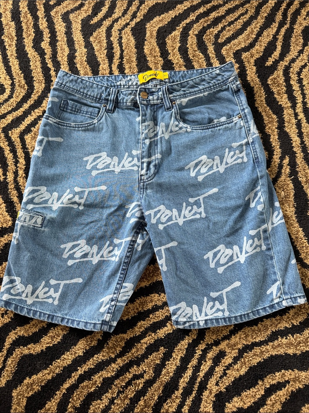 NWOT Donut brand Graphic Denim Jean Shorts